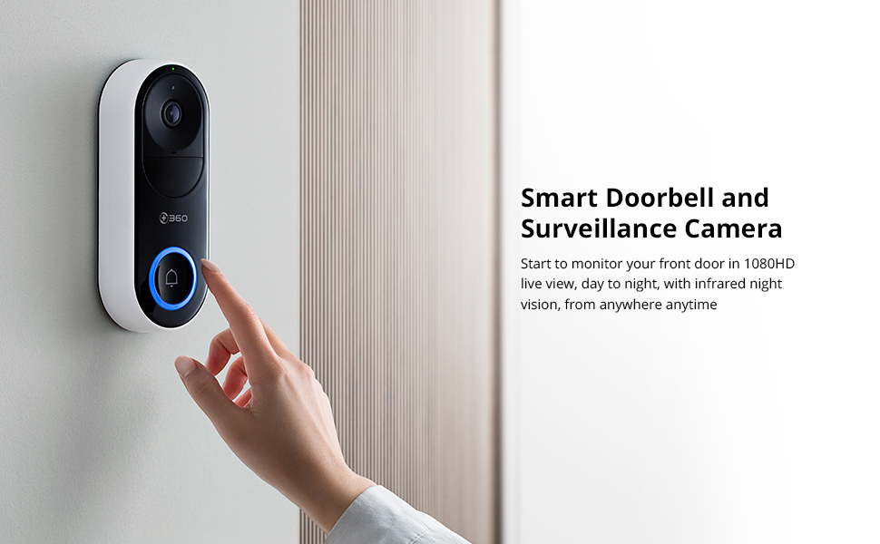 360 D819 Video Doorbell Singapore Smart Doorbell Camera